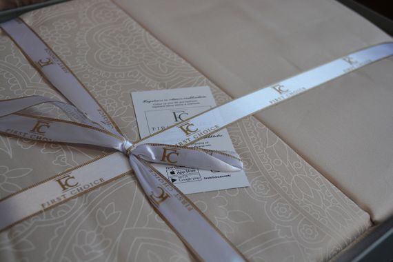 Постельное белье First Choice Cotton Satin семейный 160х220 см Neva Champagne | Зображення 3