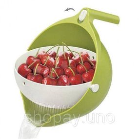 Універсальна миска – друшляк Mesh Strainer Drain Basket ∙ Господарський силіконовий кошик зі зливом 2в1