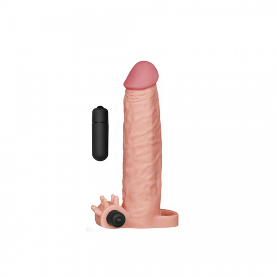 Насадка-подовжувач пінису з вібрацією Add 2" Vibrating Penis Sleeve, Flesh sexstyle | Зображення 6