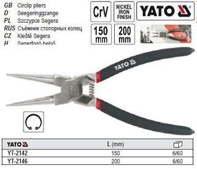 Съемник YATO Польша знимач стопорних килець зжим l=150 мм YT-2142