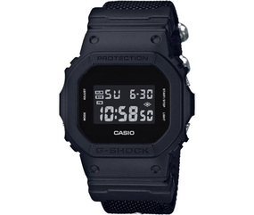 Наручний годинник полімерні оригінальні Японія Casio G-Shock DW-5600BBN-1ER з тканинним ремінцем (модуль 1545)