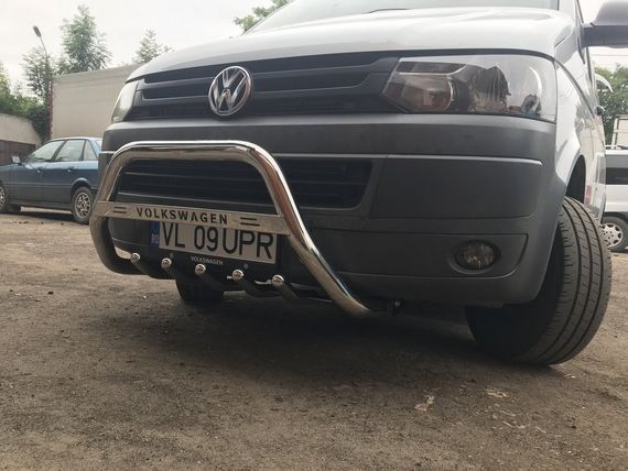 Кенгурятник WT003 (нерж) 51 мм, без надписи для Volkswagen T5 2010-2015 гг | Зображення 2