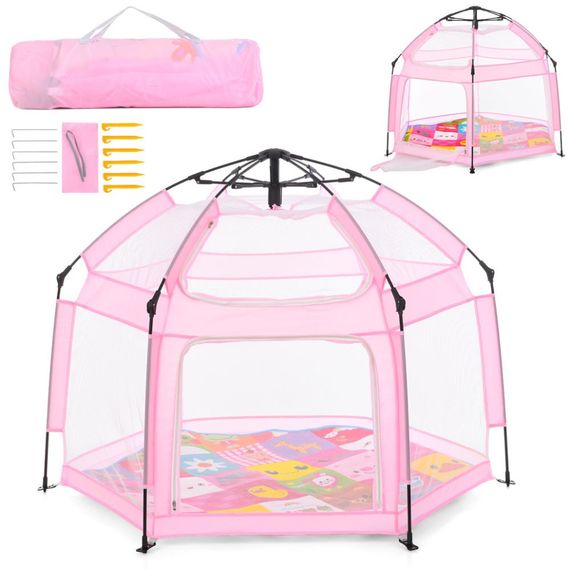 Детский манеж MR 1512 Powder Pink 146×127×110 см | Зображення 2