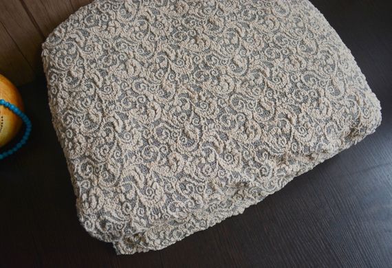 Жакардовий чохол на кутовий диван з спідницею Ванільний | Зображення 1