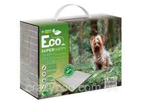 Пелюшки для собак Croci Super Nappy Eco біорозкладні 14 шт 57x54 см C6028471
