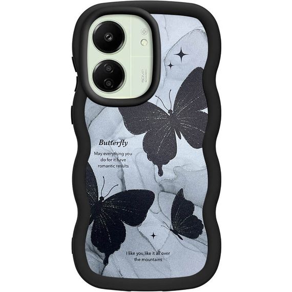 Чехол TPU Cloudy Pictures для Xiaomi Redmi 13C / Poco C65 Butterflies