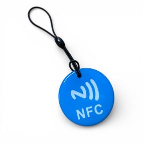 NFC метка брелок NTAG213 круглый 35 мм - Blue