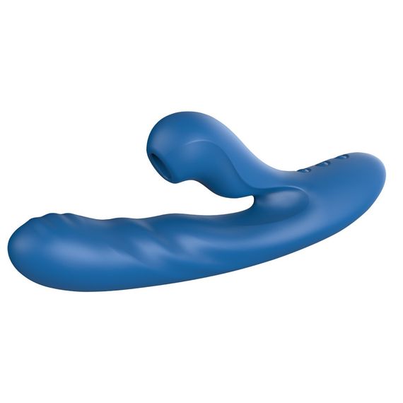 Вібратор-кролик BeYourLover OTTO з вакуумом, підігрівом і фрикціями, синій, 22,2 × 3,8 см Sex Aura | Зображення 5