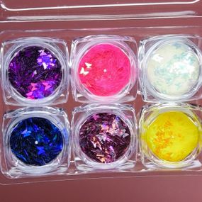 Набір метеликів для дизайну нігтів №42 (6 баночок)