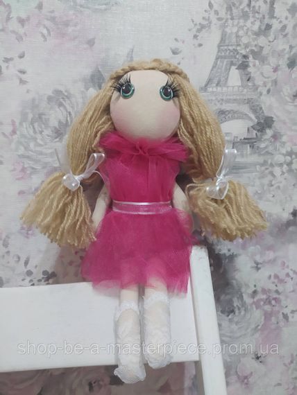 Игровая мягкая кукла малиновая 32 см подарок