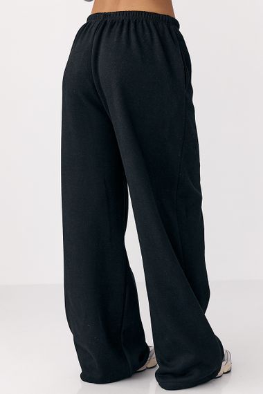 Спортивні штани з плюшевим начісом - чорний цвет, M (є розміри) | Зображення 1