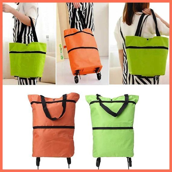 Складная сумка-тележка для покупок с колесами