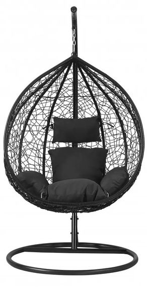 Подвесное кресло-качалка кокон Bonro Бонро 329M (черно-серое) (46000011) | Зображення 2