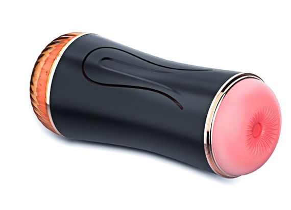 Мастурбатор з двома входами FOXSHOW Vibrating Masturbation Cup USB 10 + Interactive Function Black, BS6300045 Sex Aura | Зображення 3