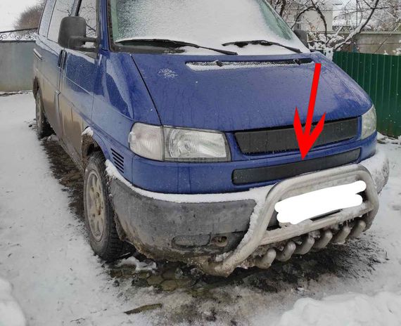 Нижня накладка на решітку Матова на косу морду для Volkswagen T4 Transporter