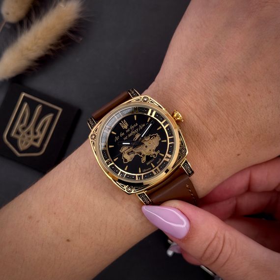 Жіночий годинник Awarder 021 Де би не була Gold-Black-Brown | Зображення 7