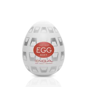 Мастурбатор-яйце Tenga Egg Boxy з геометричним рельєфом
