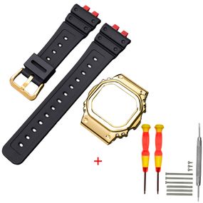 Ремешок + безель (рант) для Casio G-Shock GMW-B5000 Red-Black GD