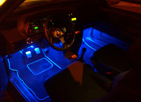 Cветодиодная RGB лента для подсветки салона автомобиля с пультом ДУ 4 шт по 9 лед ELITE LUX EL-1228 | Зображення 4