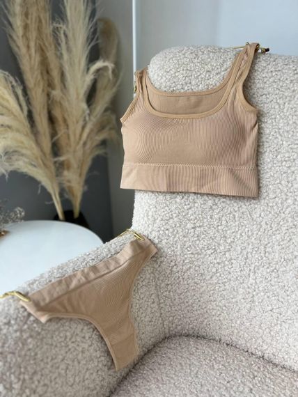 Женский комплект нижнего белья 2473/2 2XL Бежевый | Зображення 4