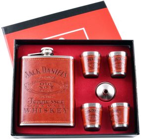 Подарочный набор 6в1 фляга, рюмки, лейка "Johnnie Walker" TZ-2