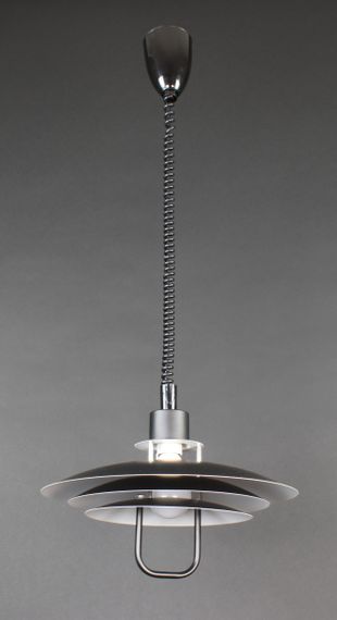 Люстра підвісна на 1 лампочку 27110 Чорний 60-170х48х48 см. | Зображення 4