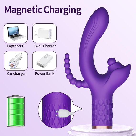 Вібратор - Patty, 7 Vibration Functions, 7 Ball Tapping, USB Sex Aura | Зображення 3