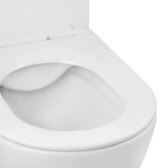 Унітаз підвісний безобідковий Kroner Harz WHI523632 RIMLESS з сидінням (KH523632WHIR) (CV032969) | Зображення 8