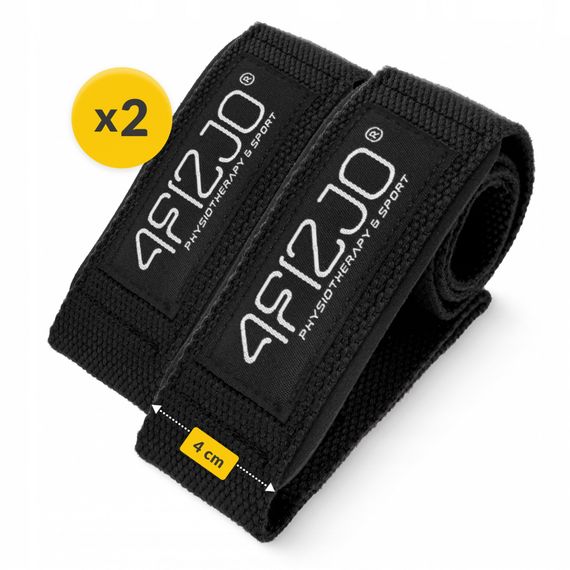 Лямки для станової тяги 4FIZJO Deadlift Straps Black (P-5905973402279) | Зображення 1