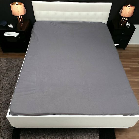 Простирадло на гумці SoundSleep Delicacy фланель 90х200 см сірий (94287073) | Зображення 1