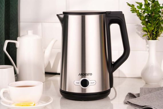 Електрочайник ARDESTO EKL-X52E/1.7 л/2200 Вт/подвійні стінки/LED дисплей/7 темп. режими/Strix контроль/нержавіюча сталь (EKL-X52E) | Зображення 6