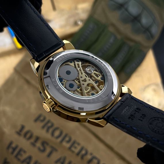 Класичний чоловічий годинник Awarder 022 Gold-Black Mechanic Де би не був | Зображення 3