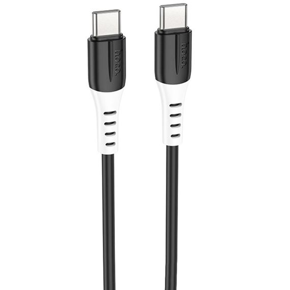 Дата кабель Hoco X82 Silicone Type-C to Type-C 60W (1m) Black