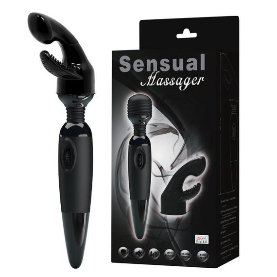 Вібромасажер SENSUAL MASSAGER зі змінною насадкою BW-055011 Sex Aura