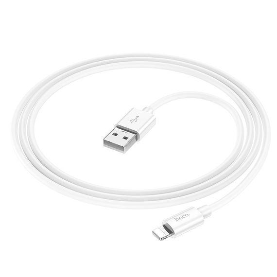 Дата кабель Hoco X87 Magic silicone USB to Lightning (1m) White | Зображення 4