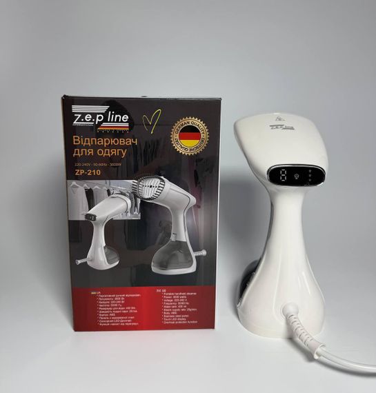 Вертикальний ручний відпарювач для одягу Zepline ZP-210 (Білий) з сенсорним управлінням в комплекті з рукавичкою | Зображення 7