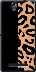 Чехол на Sony Xperia C3 D2502 Пятна леопарда "4269u-171-17620"