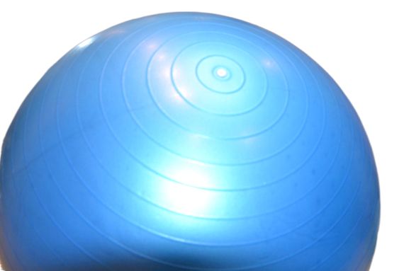 М'яч для фітнесу (фітбол) напівмасажний Паверплей 4003 Ø65 cm Gymball  Синій + помпа | Зображення 9