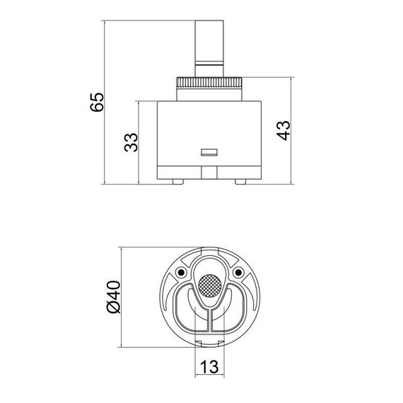 Картридж для смесителя Qtap Spojeni 40 мм QT40MM | Зображення 1