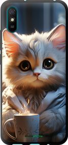 Чохол на Xiaomi Redmi 9A Білий кіт "5646b-2034-2448"