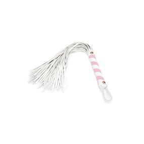 Флоггер Liebe Seele White & Pink Leather Flogger sexstyle