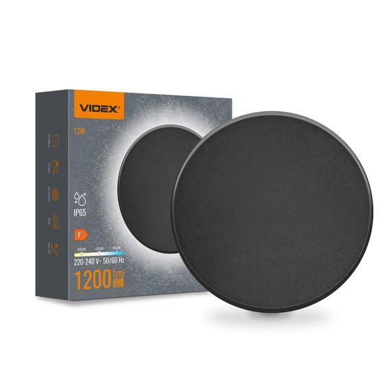 Світлодіодний світильник настінний IP65 VIDEX WL03 12W 3000K-4000K-6500K Black