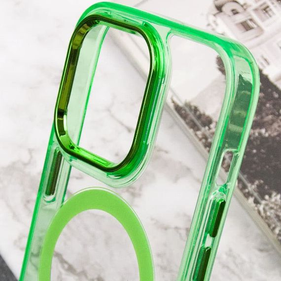 Чохол TPU Iris with MagSafe для Apple iPhone 13 Pro Max (6.7") Салатовий | Зображення 6