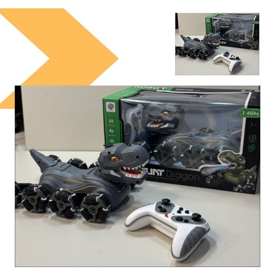 Динозавр-робот RC трюковий автомобіль 8-колісний - управління жестами XPRO (47758-9059_753) | Зображення 1