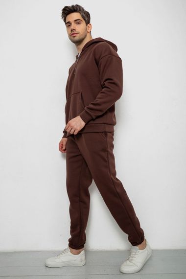 Спортивный костюм мужской на флисе, цвет шоколадный, 238R030-1 | Зображення 2