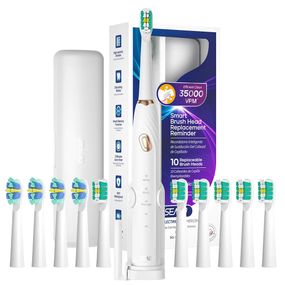 Звукова електрощітка Seago SG-2316 White, з кейсом і 10 насадками