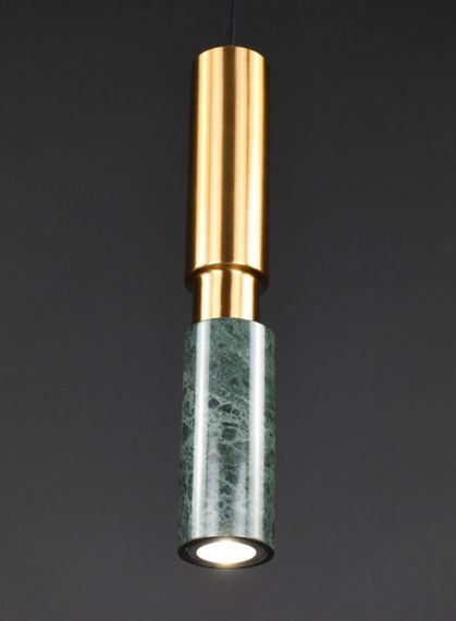 Люстра підвісна на 1 лампочку 27380 Латунь 45-150х10х10 см. | Зображення 1