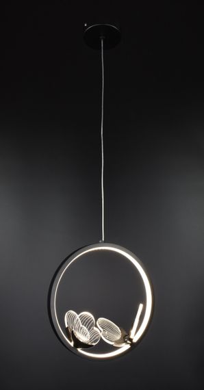 Люстра світлодіодна підвісна LED світильник для квартири на стелю лед 26472 Чорний 35-200х25х10 см. | Зображення 1