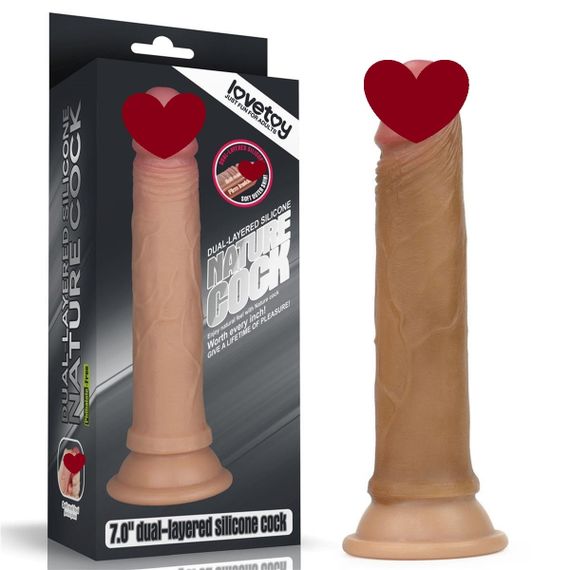 Фалоімітатор 7'' Dual layered Platinum Silicone Cock Sex Aura
