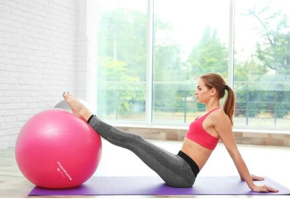 М'яч для фітнесу (фітбол) Power System PS-4018 Ø85 cm PRO Gymball Pink (PS-4018PI-0) | Зображення 1